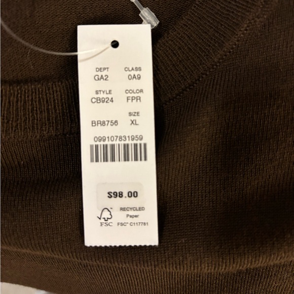 J. Crew Carolyn Fitted Crewneck Sweater in Merino Wool in French Press XL. NWT - Picture 8 of 12